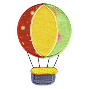 Air ballon applique Embroidery Design