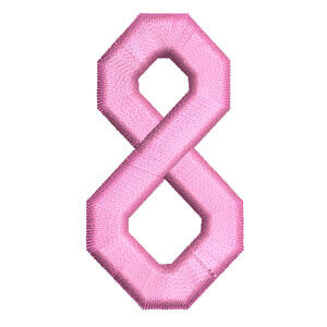 Monograma (angle block) numero 8