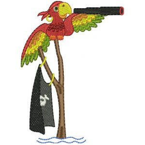 Pirate animals Embroidery Design