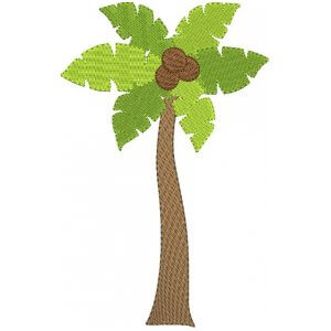 Palm tree Embroidery Design