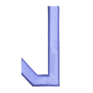 Matriz de bordado Monograma (angle block) Letra J