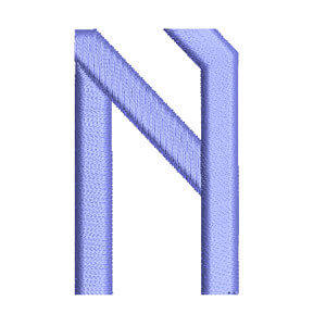 Matriz de bordado Monograma (angle block) Letra N