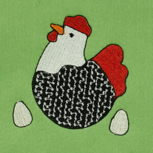 Matriz de bordado galinha 22