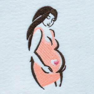 Pregnant Embroidery Design