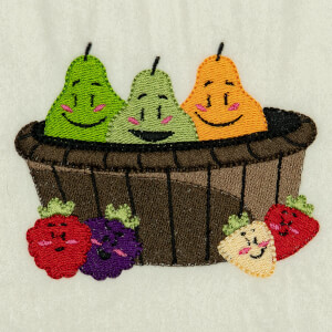 Fruit basket Embroidery Design