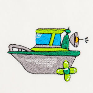 Boat Embroidery Design