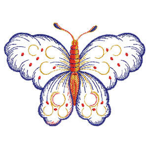 Matriz de bordado borboleta 09