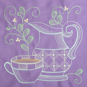 Coffe break Embroidery Design