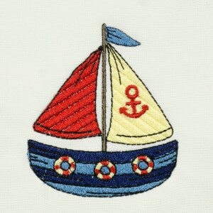 Boat Embroidery Design