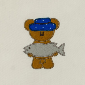 Bear applique Embroidery Design