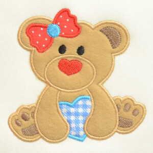 Bear applique Embroidery Design