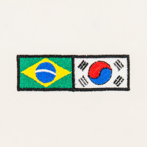 Matriz de bordado bandeira brasil korea