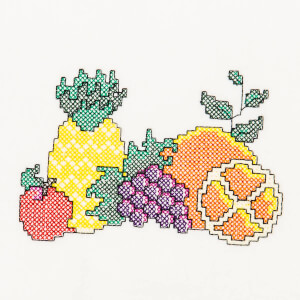 Matriz de bordado Frutas 04 (Ponto Cruz)