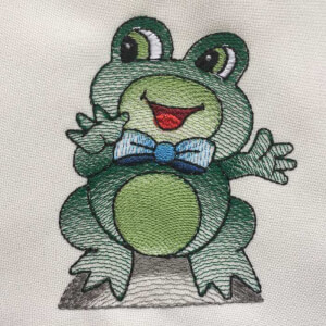 Frog Embroidery Design
