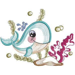 Sea Embroidery Design