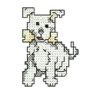 Dog cross stich Embroidery Design