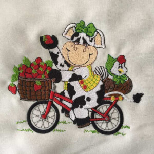Cow Embroidery Design