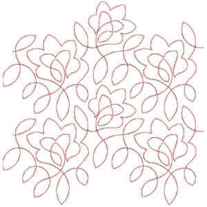 Quilting flower Embroidery Design