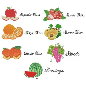 Pacote de Matrizes Semaninhas Frutas