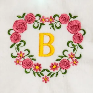 Matriz de bordado Monograma Floral B