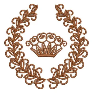 Matriz de bordado Moldura com Coroa