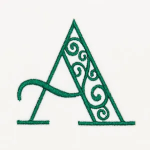 Matriz de bordado Monograma Arabesco A