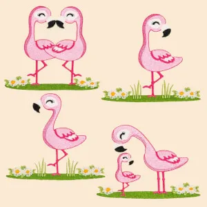 Pacote de Matrizes Flamingos Charmosos