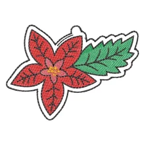 Matriz de bordado Flor de Natal (Pontos Leves)