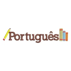 Matriz de bordado Volta às Aulas Português