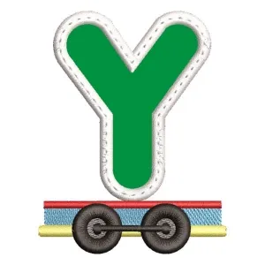 Matriz de bordado Monograma Trenzinho Letra Y (Aplique)