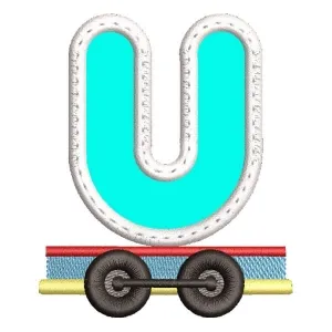 Matriz de bordado Monograma Trenzinho Letra U (Aplique)
