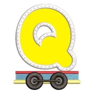 Matriz de bordado Monograma Trem Letra Q (Aplique)