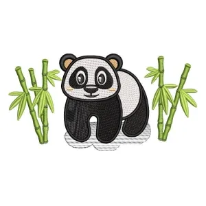 Matriz de bordado Urso Panda 2