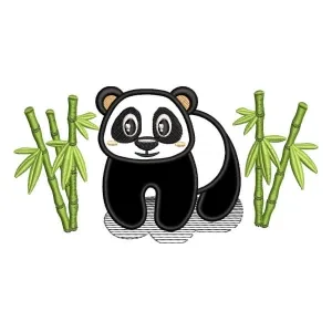 Matriz de bordado Urso Panda 2 (Aplique)