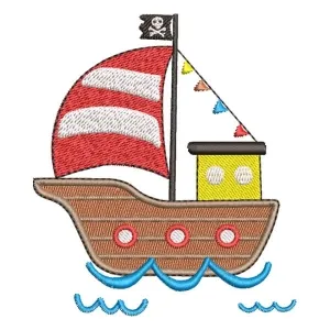 Matriz de bordado Navio Pirata