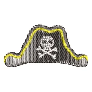 Matriz de bordado Chapéu de Pirata (Pontos Leves)