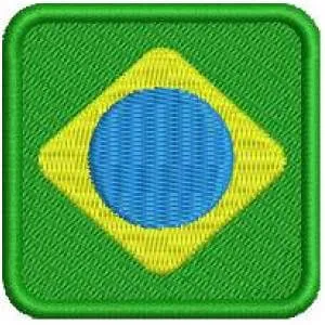 Matriz de bordado bandeira do brasil saúde
