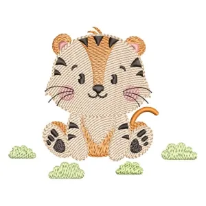 Matriz de bordado Tigre baby (Pontos leves)