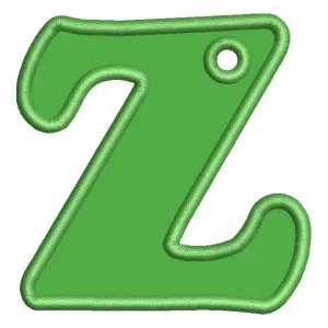 Matriz de bordado Chaveiro Alfabeto Letra Z