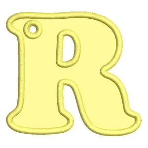 Matriz de bordado Chaveiro Alfabeto Letra R