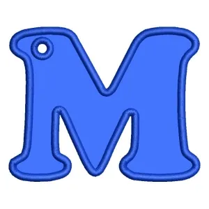 Matriz de bordado Chaveiro Alfabeto Letra M