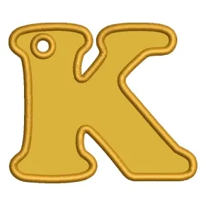 Matriz de bordado Chaveiro Alfabeto Letra K