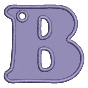 Matriz de bordado Chaveiro Alfabeto Letra B