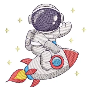 Matriz de bordado Astronauta (Pontos leves)