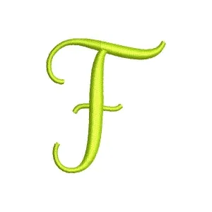 Matriz de bordado Letra cursiva F