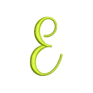 Matriz de bordado Letra cursiva E