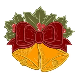 Matriz de bordado Sinos de Natal (Aplique)
