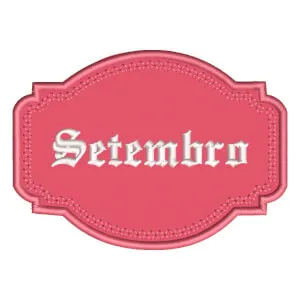 Matriz de bordado Tag Setembro (Aplique)