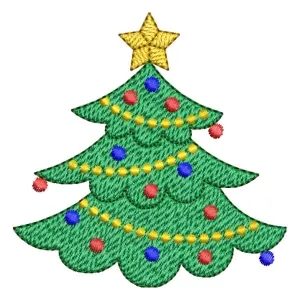 Matriz de bordado Árvore de Natal (Pontos Leves)