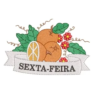 Matriz de bordado Semaninha Sexta-Feira (Pontos Leves)